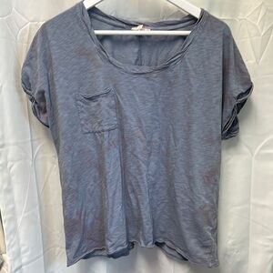White Crow Blue Tie Dye Short Sleeve Tee